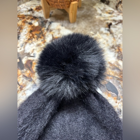 Black Beanie with Sequin Snowflake - Picture 4 of 7